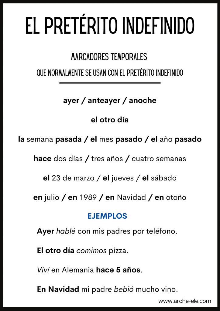 Preterito Indefinido Verbos Regulares E Irregulares