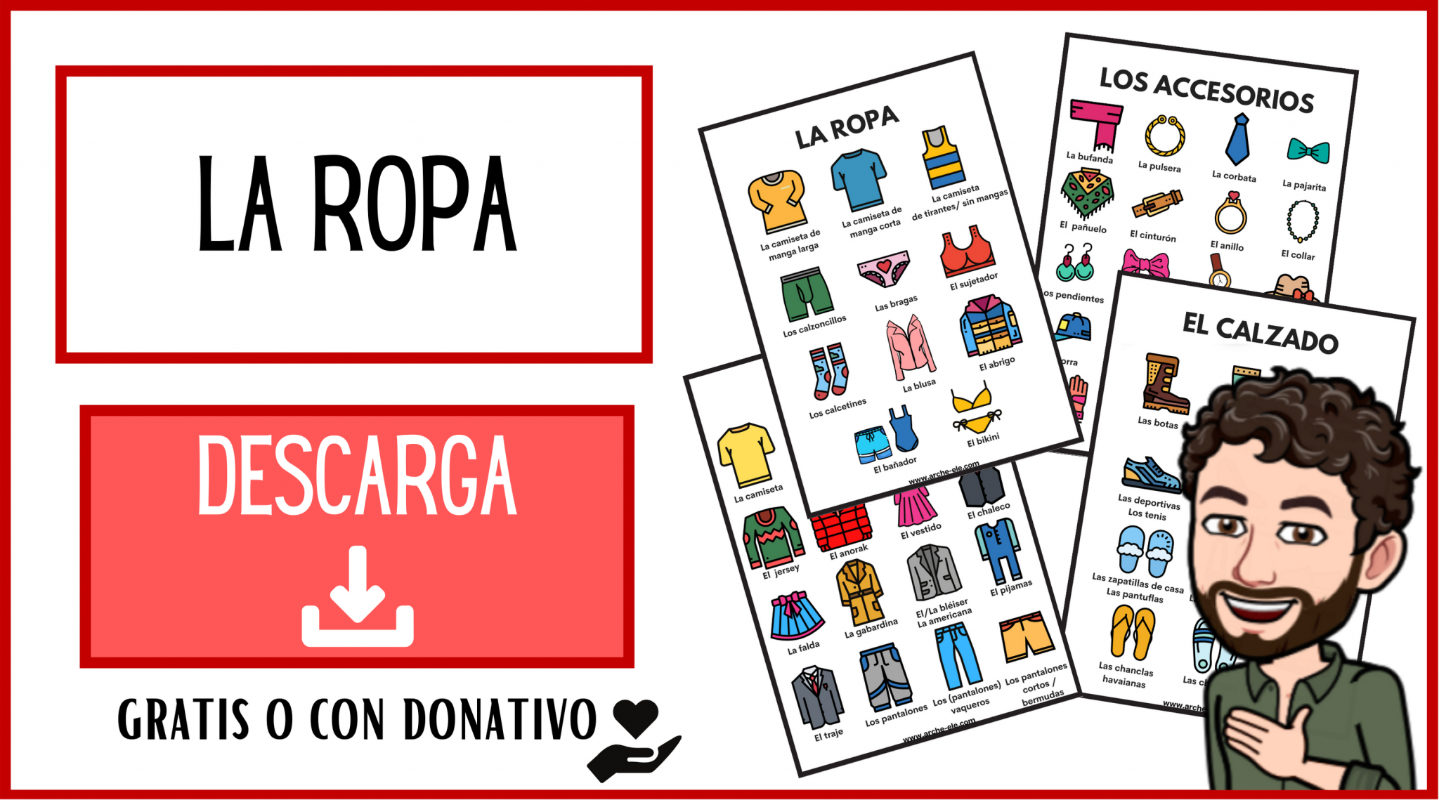 LA ROPA | Vocabulario | Aprende Español | Arche-ELE
